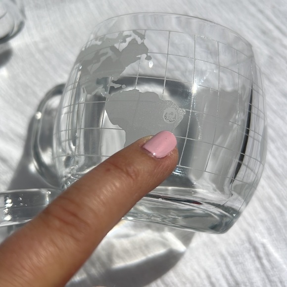 Vintage Globe Mug Set of 4 / Glass Coffee Cups / Nestle.💓 - Picture 17 of 17
